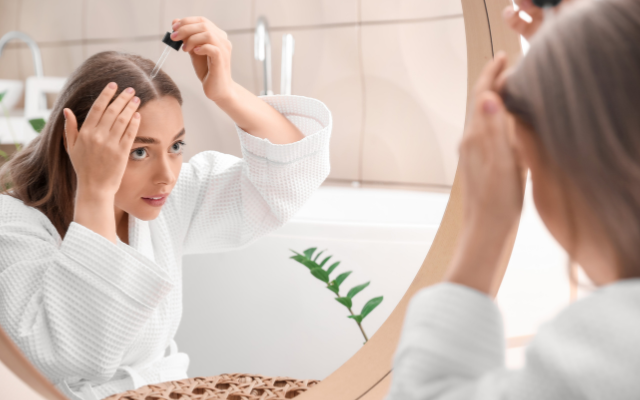 薄毛対策にミノキシジル配合育毛剤(外用薬)